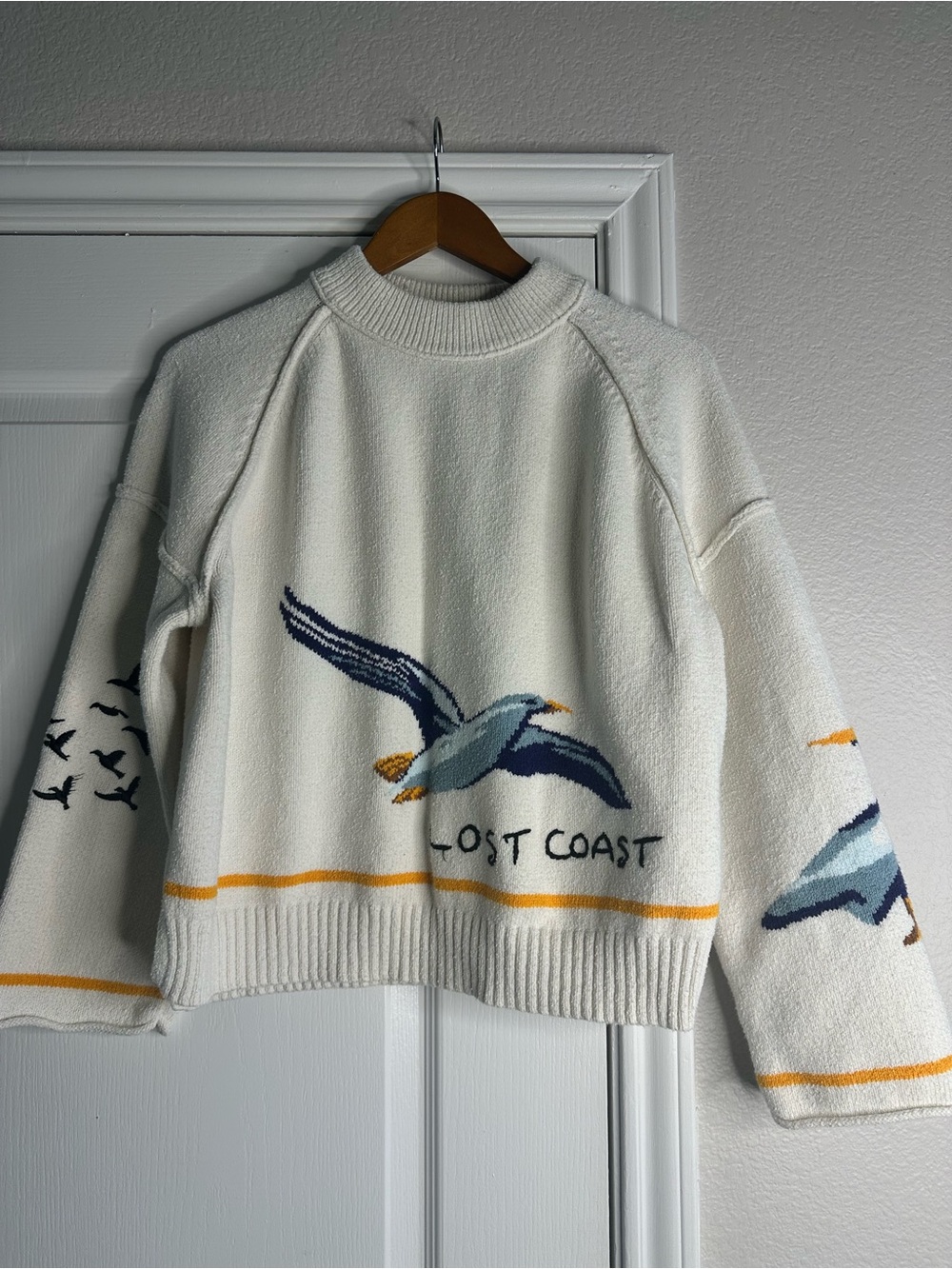 Anthropologie Pilcro Lost Coast Long-Sleeve Crew-Neck Sweater Size M